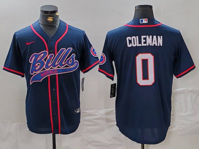 Men Buffalo Bills 0 Coleman Blue Joint Name 2024 Nike Limited NFL Jersey style 5